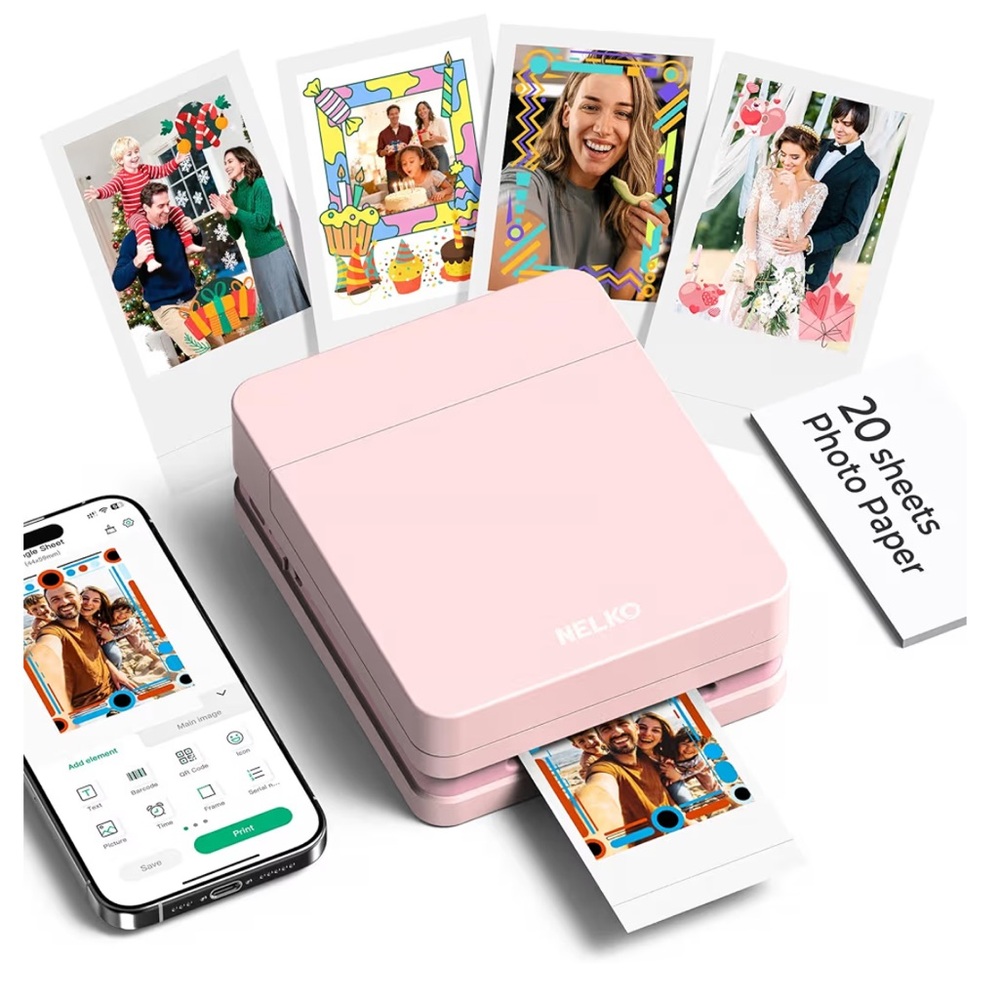 Photo Printer, PP01 Color Mini Portable Printer